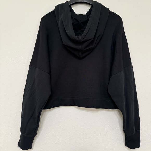 ADIDAS Oversized Large Logo Hooded Dolman Sleeves Boxy Cropped Sweatshirts, S-L - Picture 7 of 13